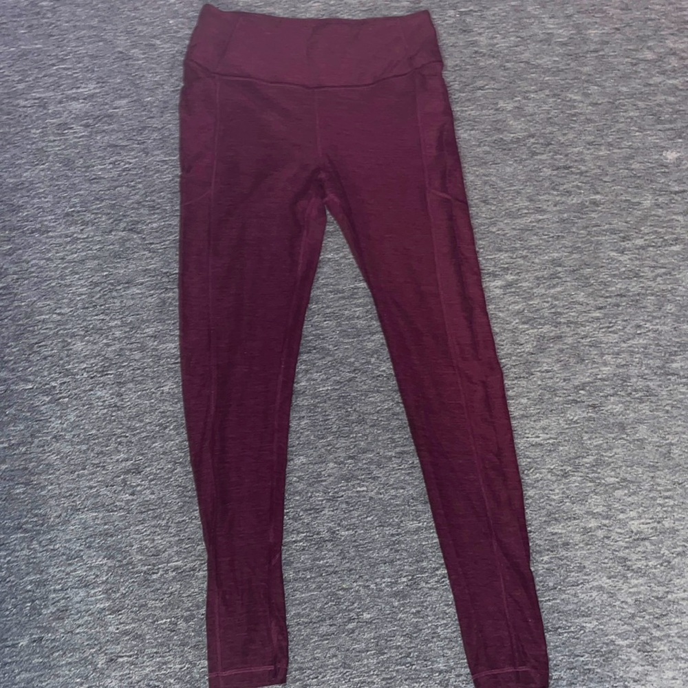 VS Maroon Leggings with side pockets